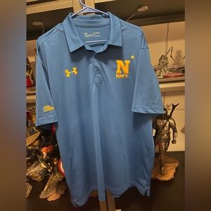 Men Under Amour Naval Academy Rival Game Blue Angel Polo Men XL
